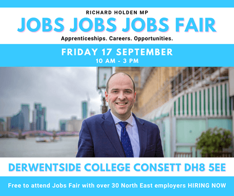 MP Richard Holden To Showcase North East Job Offers At The Job Fairs This September