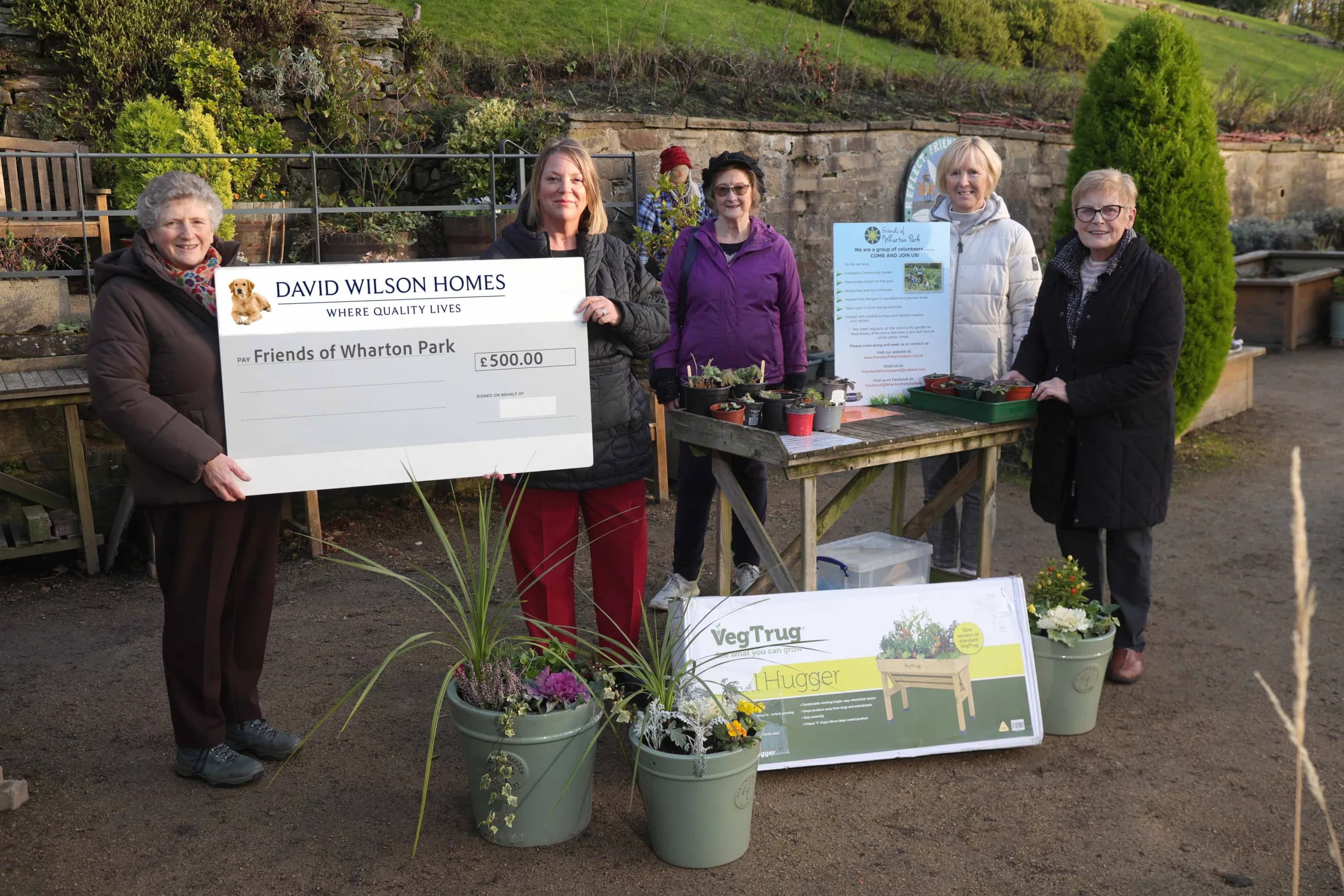 The Friends of Wharton Park Celebrate Donation for Disabled Volunteers