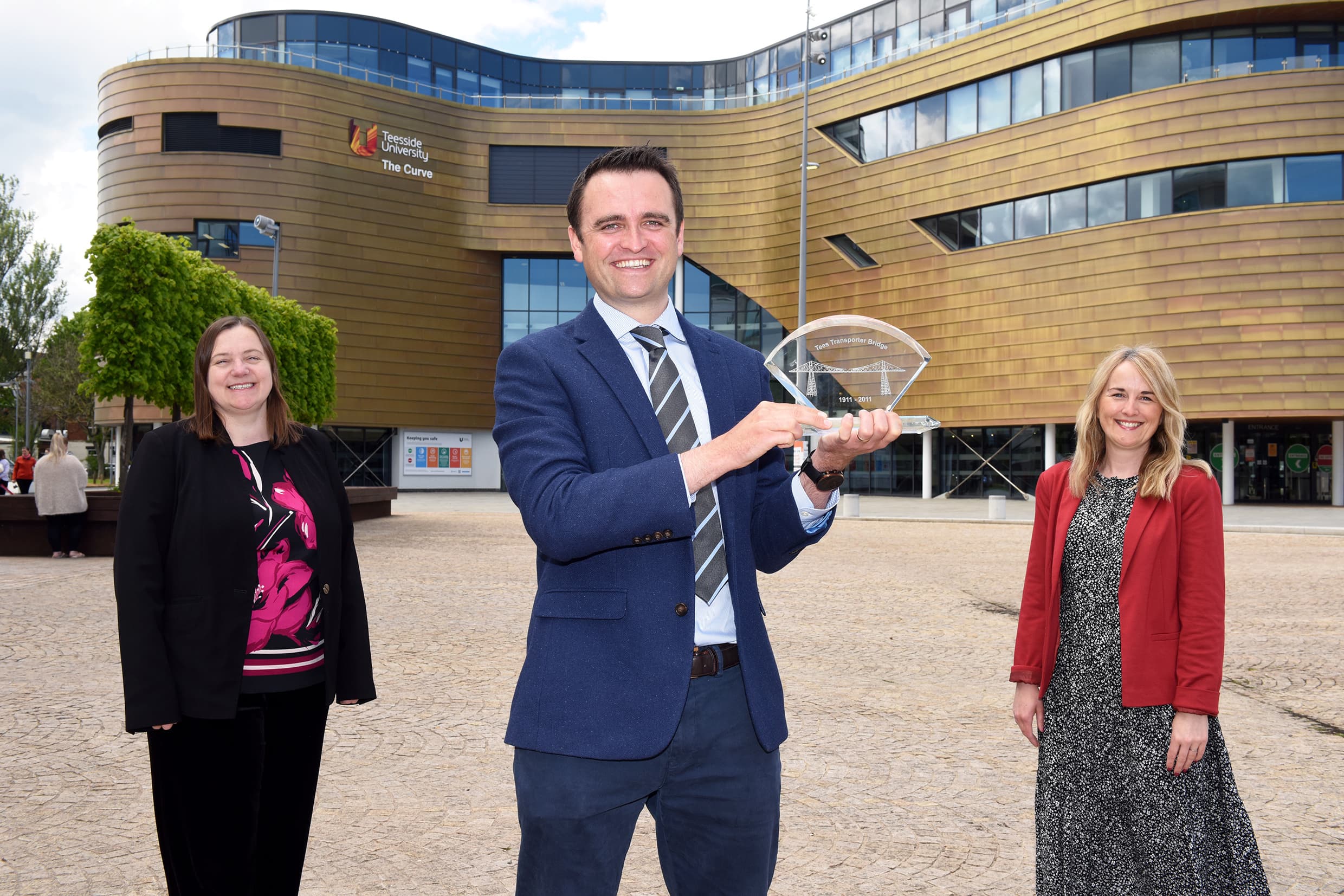 Daniel Patton Presented With A Tees Transporter Bridge Anniversary Award