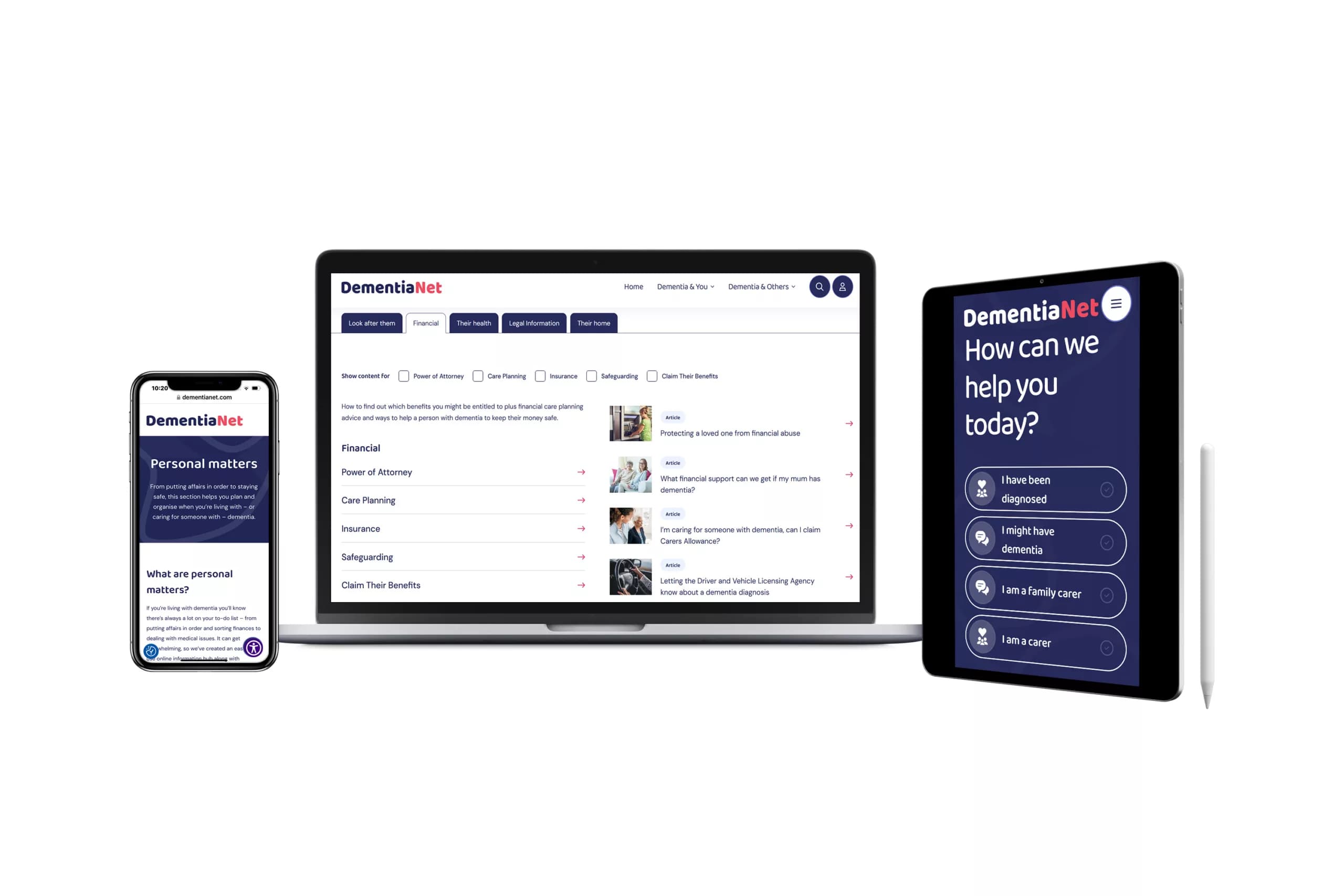 DementiaNet: The Calm, Clear Resource Changing Online Support for Dementia