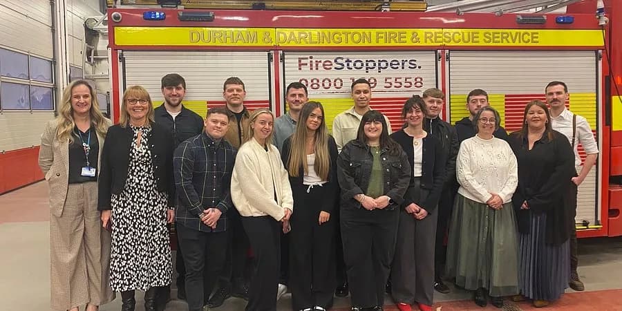 New College Durham and County Durham and Darlington Fire and Rescue Service Celebrate Fire Service Trainees
