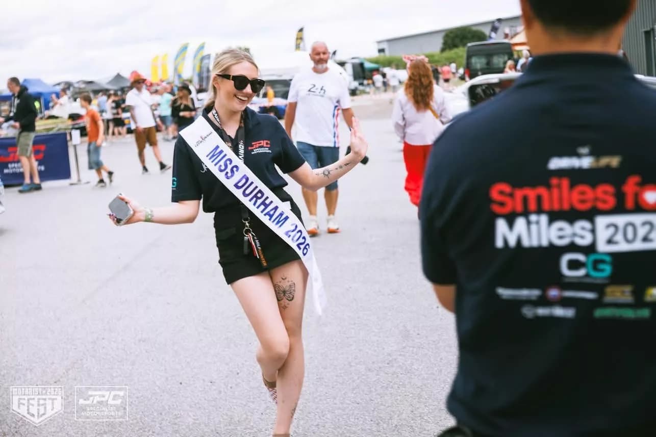 Miss Durham GB Finalist Volunteers with JPC Community Hub at Motorist Fest