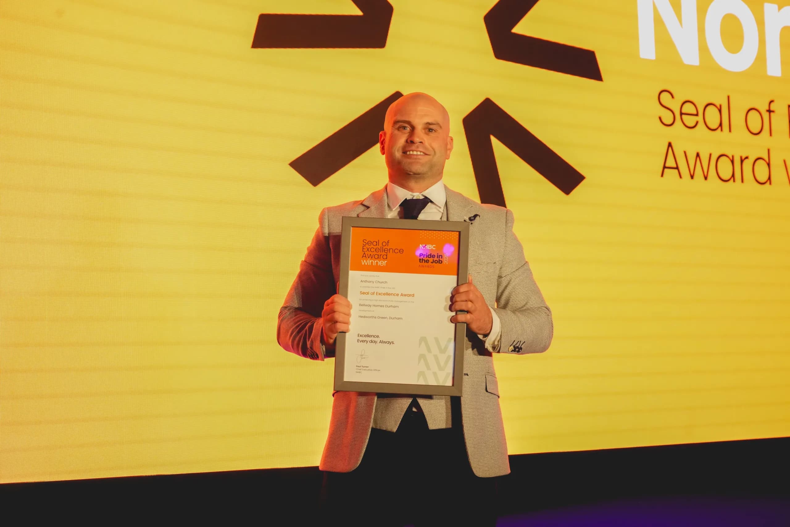 Anthony Church Celebrates Second Seal of Excellence for Bellway Durham