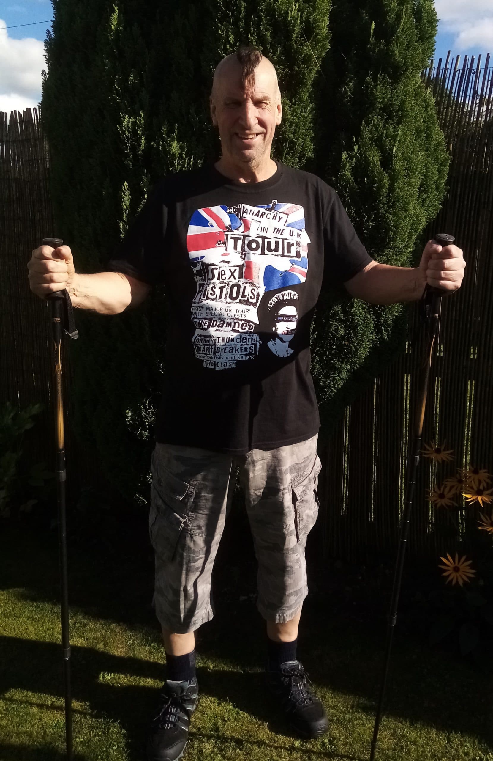 Punk Rock Fan Determined To Hike To His Next Gig For A Good Cause