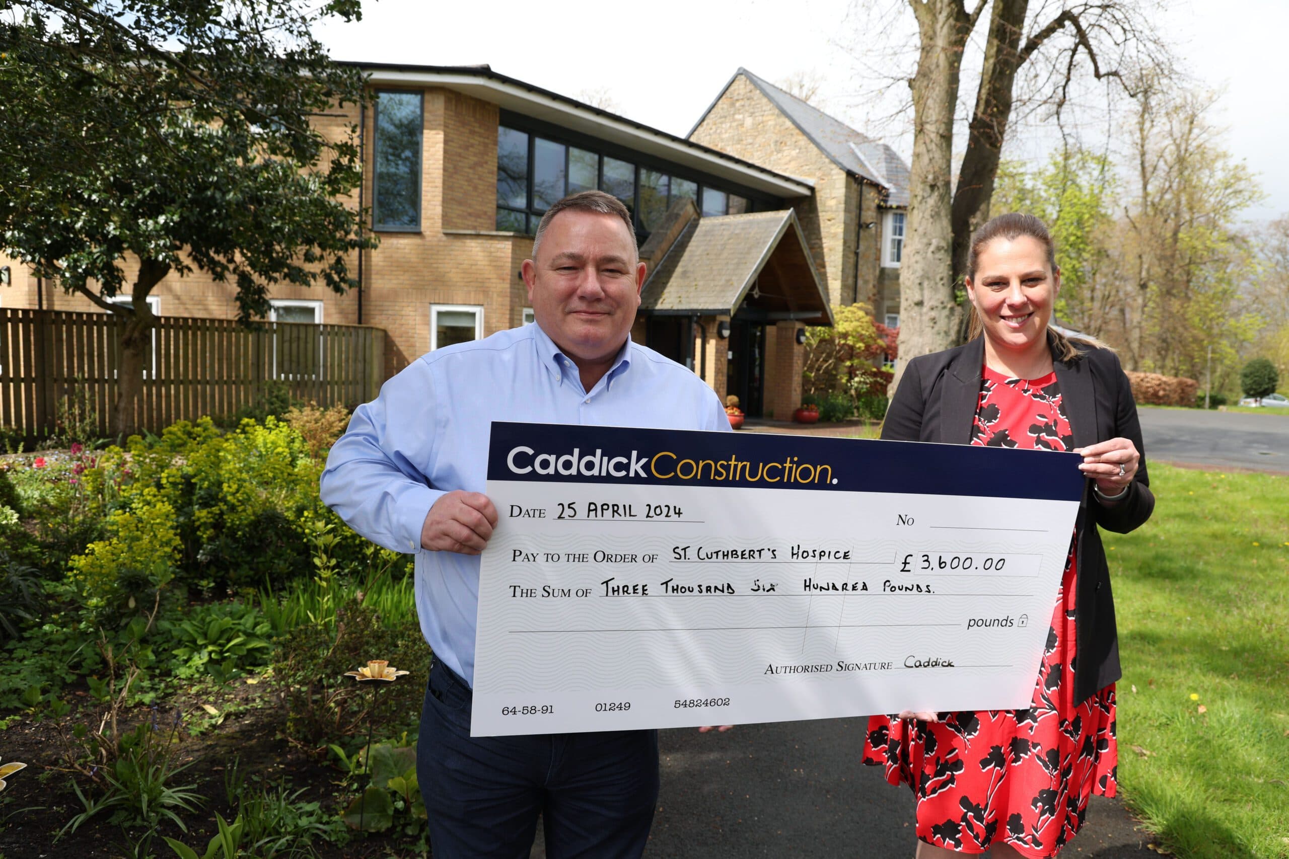 Supporting Local Lives: Caddick Construction’s Generous Gift to St Cuthbert’s Hospice