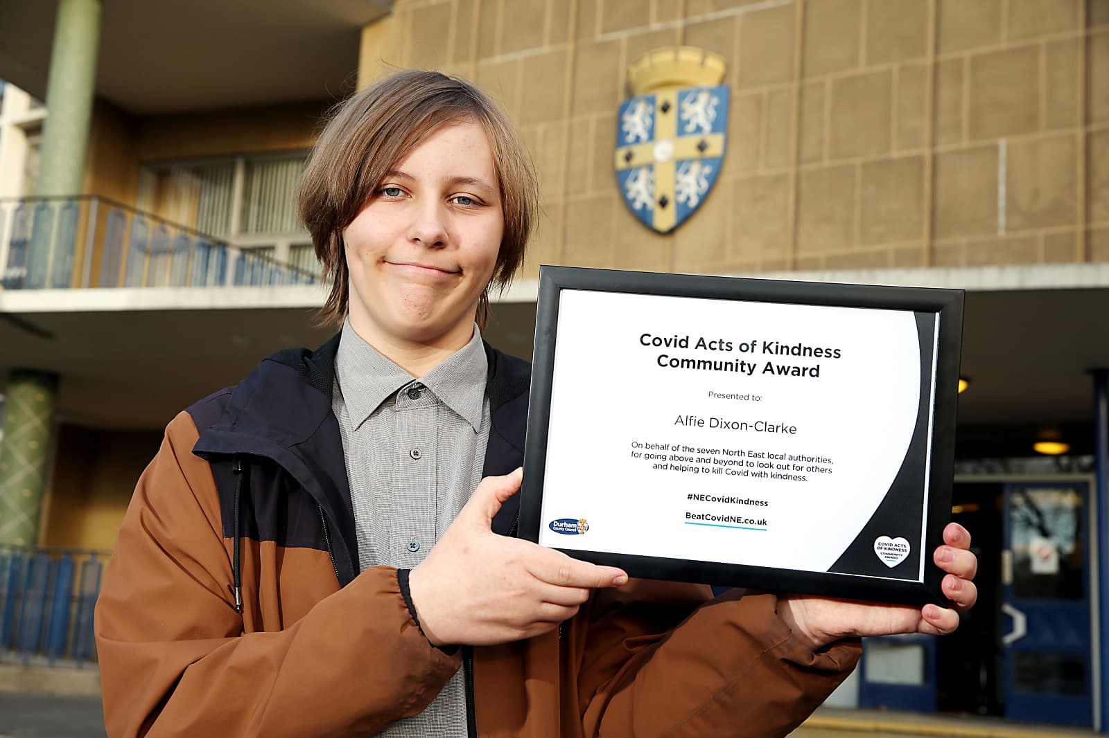 North East’s Youngest Winner of a Covid Acts of Kindness Community Award