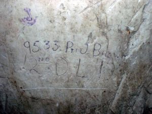 Historians Trace WWI Tunnel Graffiti Soldiers