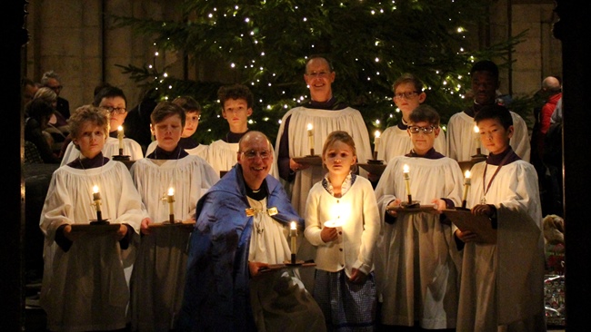 Durham Cathedral Lights Christmas Tree and Blesses Crib