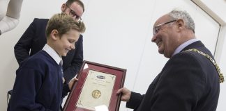 Lifesaving County Durham Schoolboy Rewarded with Medal Blake Stephenson 3