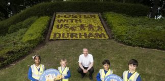 Flower Bed Display Promoting The Urgent Need For More Foster Carers Across The County Flower Bed Display Promoting The Urgent Need For More Foster Carers Across The County