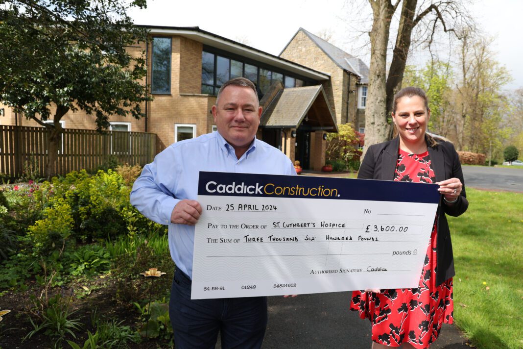 Supporting Local Lives: Caddick Construction's Generous Gift to St Cuthbert’s Hospice