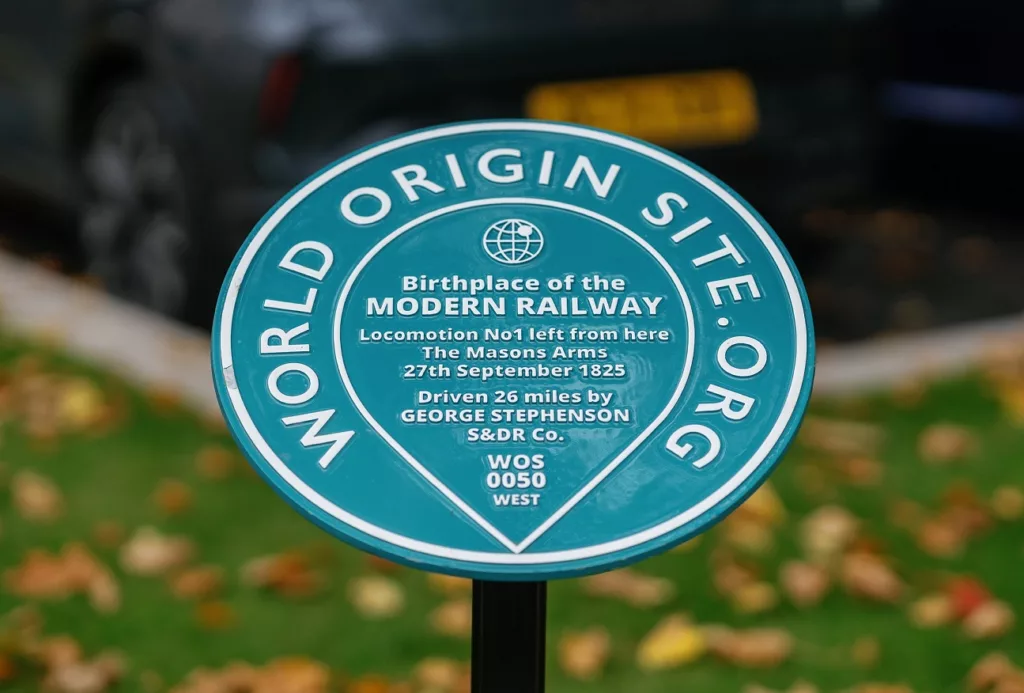 George Stephenson and Stockton & Darlington Railway Commemorated with Historic Plaques