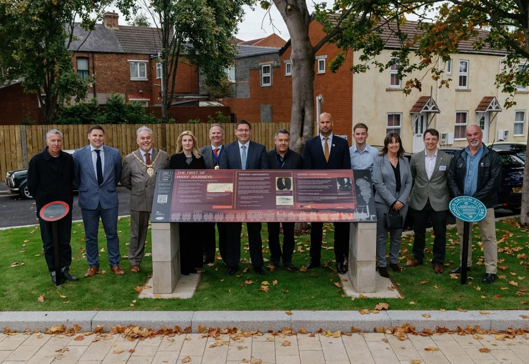 George Stephenson and Stockton & Darlington Railway Commemorated with Historic Plaques